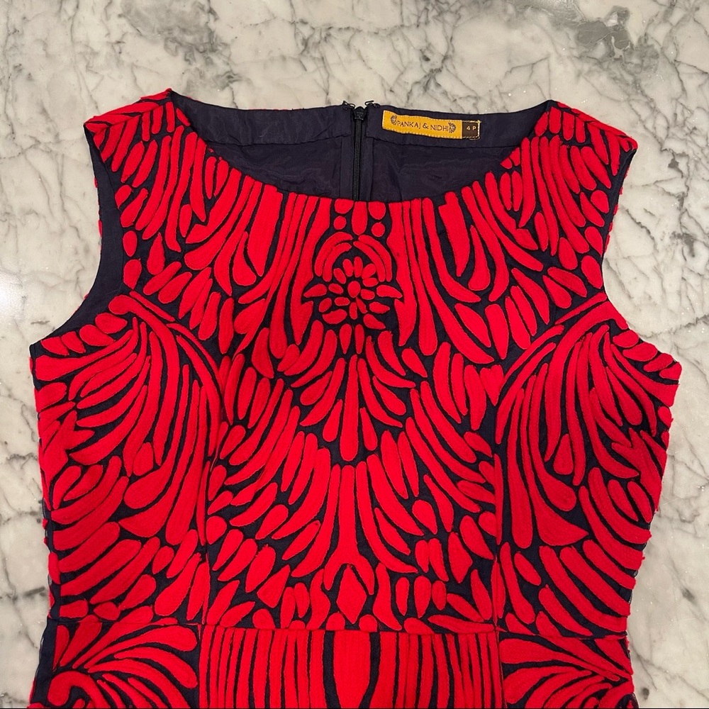Embroidered knee length dress - Anthropologie